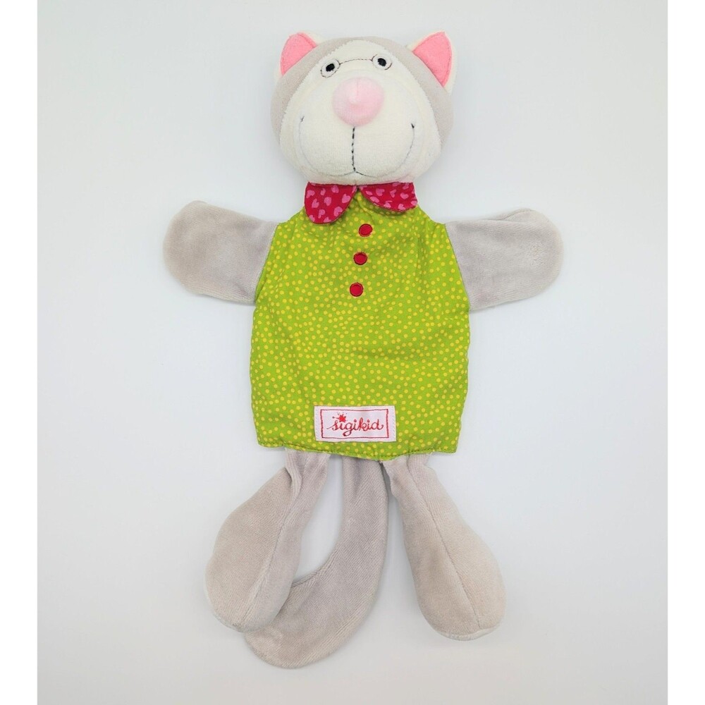 Sigikid Plush Cat Hand Puppet Toy Germany